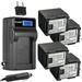 Kastar 4-Pack BP-819 Battery and LCD AC Charger Compatible with Canon VIXIA HF10 VIXIA HF11 VIXIA HF20 VIXIA HF21 VIXIA HF100 VIXIA HF200 VIXIA HG20 VIXIA HG21 VIXIA HG30 Camcorders