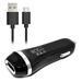 For Sony Ericsson K850 Black Rapid Car Charger Micro USB Cable Kit [2.1 Amp USB Car Charger + 5 Feet Micro USB Cable] 2 in 1 Accessory Kit