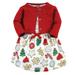Touched by Nature Baby Girl s Organic Cotton Dress and Cardigan Christmas Cookies 6-9 Months