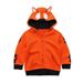 TOWED22 Toddler Winter Jacket Toddler Kids Baby Boy Girl Hooded Sweatshirt Jacket Spring Autumn Warm Zipper (Orange 4-5 Y)