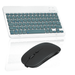 Rechargeable Bluetooth Keyboard and Mouse Combo Ultra Slim Full-Size Keyboard and Mouse for Tecno Camon 16 Pro and All Bluetooth Enabled Mac/Tablet/iPad/PC/Laptop -Pine Green with Black Mouse