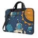 ZNDUO Cartoon Blue Astronaut Pattern Laptop Bag 14 inch Business Casual Durable Laptop Backpack