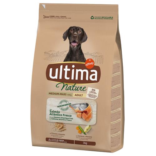 3kg Ultima Nature Medium / Maxi Lachs Hundefutter trocken