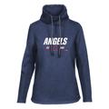 Women's Levelwear Navy Los Angeles Angels Verve Loop Pullover Sweatshirt