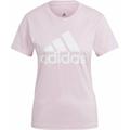 ADIDAS Damen Shirt Loungewear Essentials Logo, Größe L in CLPINK/WHITE
