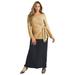 Plus Size Women's Shimmery Side-Gathered Tunic by Jessica London in Gold (Size 14/16) Metallic Long Shirt