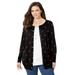 Plus Size Women's The Timeless Cardigan by Catherines in Black Cardinal (Size 5X)