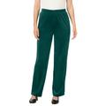 Plus Size Women's Wide-Leg Velour Pant by Woman Within in Emerald Green (Size 1X)