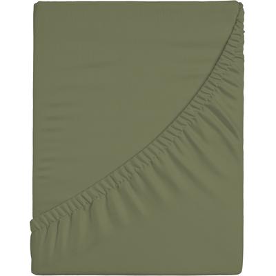 Spannbettlaken CASATEX "Jersey-Elasthan", grün, B:90-100cm L:200-220cm, Jersey, Obermaterial: 96% Baumwolle, 4% Elasthan, Laken, mit Elasthan Image