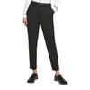 7/8-Hose S.OLIVER BLACK LABEL, Damen, Gr. 38, N-Gr, grau (grau, schwarz), Web, Obermaterial: 47% Polyester, 47% Viskose, 6% Elasthan, unifarben, elegant, slim fit knöchelfrei, Hosen, mit asymmetrischem Hakenverschluss