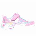 Skechers Girl's S-Lights: Unicorn Dreams - Wishful Magic Sneaker | Size 11.5 | Pink/Turquoise | Textile/Synthetic