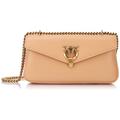 Pinko Damen Baguette weich Cupido Badewannen aus Kalbsleder MORBID, C71q_Sturm Sand-Antique Gold