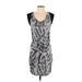 BCBGMAXAZRIA Casual Dress - Mini Scoop Neck Sleeveless: Black Dresses - Women's Size 2X-Small