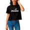 Women's League Collegiate Wear Black Providence Friars Clothesline Cropped T-Shirt