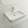 BOCCHI Parma 19.69" Fireclay Rectangular Dual Mount Bathroom Sink in White | 6.3 H x 25.59 W x 19.69 D in | Wayfair 1123-001-0126