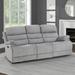 Hokku Designs Dejuan Chenille Wall-Hugger Reclining Sofa Chenille in Brown/Gray | 41 H x 83.5 W x 39.5 D in | Wayfair