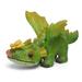 Trinx Erko Fairy Garden Statue, Dragon Fairy Friends Resin/Plastic in Green/Yellow | 1.75 H x 2 W x 3.5 D in | Wayfair