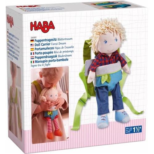 HABA 1306900001 - Puppentragesitz Blättertraum, für Puppen 30 bis 32 cm - Haba