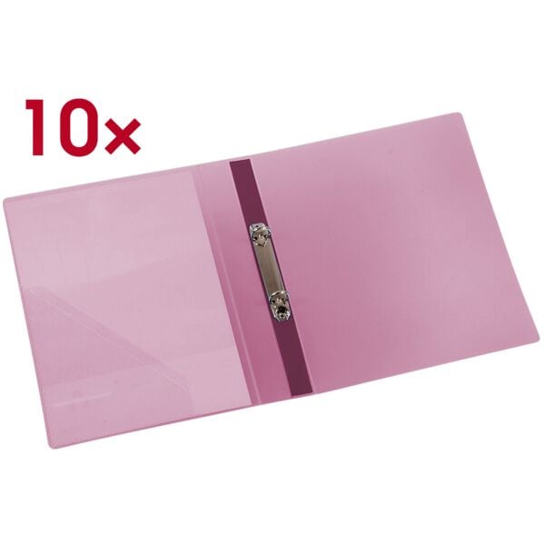 EICHNER 10x PP-Ringbuch A4 - 2-Ringe rot, 26x31.5 cm Image