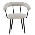 Lot de 2 chaises contemporaines en simili beige