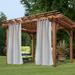 Pro Space Greyish White Tap Top Privacy Curtain Panel for Patio Porch Gazebo Cabana, 50" W x 84" L