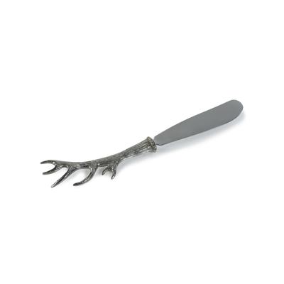 Malachi Antler Design Pewter Butter & Cheese Knife - Silver