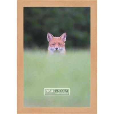 26x34 Contemporary Natural Complete Wood Picture Frame with UV Acrylic, Foam Board Backing, & Hardware