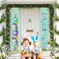 VerPetridure Easter Decorative Banner Hanging Banner Home Entrance Porch Door Couplet C Easter Porch Sign Happy Easter Banner indoor Outdoor Wall Hanging Flag Banners