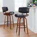 Carson Carrington Leksand 30" Fixed-Height Bar Stool with Bent Wood Legs (Set of 2)