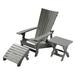 Manhattan Adirondack Chair, Ottoman and Table Set