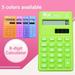 Bcloud Mini Calculator Cartoon Candy Color Portable 8 Digits Display Student Calculator Office Supplies Mix Color One Size