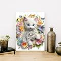 Floral Kitten - 3D Animal Canvas/Poster Art Prints Ã¢â‚¬â€œ The Perfect Home Decor Piece