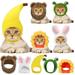 TITOUMI 5 Pieces Cat Hat Funny Mane Hats for Cats and Small Dogs Rabbit Costume with Ears