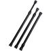 Adjustable Cupboard Bars Tensions Rod Spring Curtain Rod-3 Pack (16-28 Inch Black)