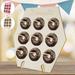 Sutowe Wooden Donut Stand with 9 Support Bars Reusable Doughnut Board Holder Wall Display Stand Doughnut Sweets Candy Holder for Birthday Party Wedding Decoration