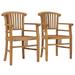 Anself Patio Chairs 2 pcs Solid Teak Wood