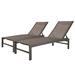 Crestlive Products Crestlive Adjustable Aluminum Chaise Lounge Chairs (Set of 2) - See Picture Brown Fabric Brown Frame