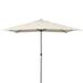 Jordan Manufacturing 8 Natural Solid Rectangular Folding Patio Umbrella with Crank Opening