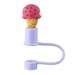 Straw Cap Sealed Non-slip Leakproof Dustproof Reusable Adorable Silicone Straw Tips Cover for Home