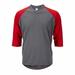 World Jerseys Men s Mountain Bike Jersey 3/4 length sleeve loose fit Gray/red