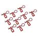 RC Body Clips RC Body Clips Bent Springy R Pins 1/8 RC Body Clips R Pins with Fixing Bracket Set RC Model Bent Body Clip Accessory Rc Body Clips 1/8 RC Car Body Clips Pins Aluminum Pull Red