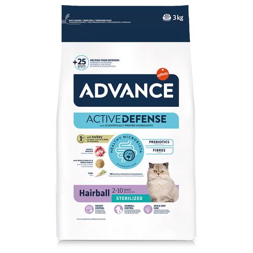 3kg Advance Sterilized Hairball Katzenfutter trocken