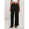 Jogginghose URBAN CLASSICS "Damen Ladies Straight Rib Terry Pants" Gr. M, US-Größen, schwarz (black) Damen Hosen Freizeithosen