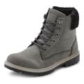 Stiefelette LASCANA Gr. 38, grau (anthrazit) Damen Schuhe Schnürstiefeletten