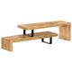 vidaXL Solid Mango Wood TV Stand - Adjustable and Removable Top, Carefully Polished and Lacquered, Industrial Style, Suitable for Living Room and Bedroom