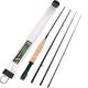 MAXIMUMCATCH Maxcatch Extreme Graphite Fly Fishing Rod 4-Piece 9 Feet with IM6 Carbon Blank, Hard Chromed Guides, A Cork Grip (Size:3/4/5/6/7/8/10wt) (9ft 6weight 4sec)