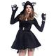 Bianriche Cats Costume Fancy Dress Outfit Dressing up Women Clothing for Party Halloween Cosplay Role Play,M