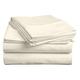 Pashmina 4 Piece Ivory Bed Sheet with 45 cm Deep Pockets-Bedding Set - Fitted Sheet, Flat Sheet & 2 Pillowcases Easy Care, 800 Thread Count Silky Soft Egyptian Cotton(Double Size)