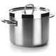 Lacor Chef-Luxe Low Stock Pot Without Lid, Stainless Steel, Silver, 24 cm