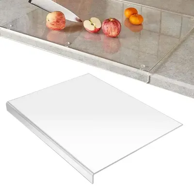 Planche à découper transparente anti-alde en acrylique avec Jules seau de comptoir de cuisine